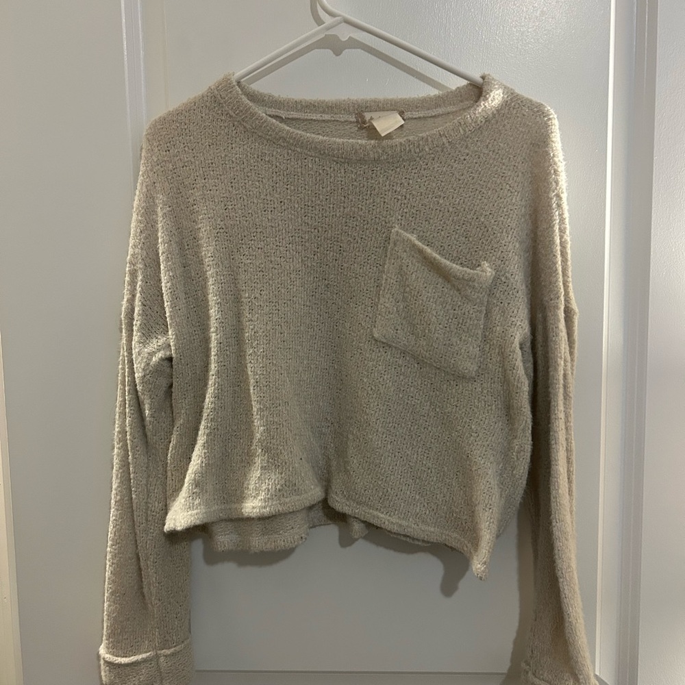 Altar'd State Cream Crew Neck Sweater